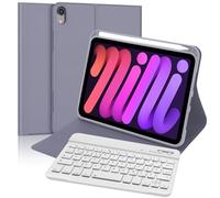 Tastiera Coperchio Bluetooth per iPad Mini 7 Generazione 8.3" 2024 - Con Slot a Penna, Italiano QWERTY Tastiera Ergonomica Portatile Magnetica Staccabile per iPad Mini 6a/7a Gen 8.3" (Viola Lavanda)