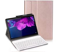 Tastiera Custodia per Lenovo Tab P11 Pro 11.5" - QWERTY Ultra Sottile PU Custodia con Supporto con Cover Tastiera Rimovibile Wireless Keyboard per Lenovo Tab P11 Pro 11.5" TB-J706F/J706L, Rosa oro