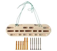 Tastiera da arrampicata in legno - Montabile a parete e portatile | Allenamento per trazioni e prese con le dita | Posizioni di presa multiple, sospensioni morte/piegate/offset, rafforzamento delle ma