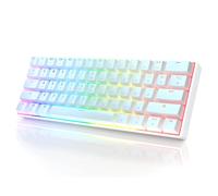 Tastiera da Gaming meccanica Bianca HKKB GK61 60% - Switch Gialli Optical Yellow
