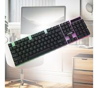 Tastiera da Gaming Membrana Retro Illuminata con Colori RGB Casuale Layout