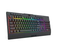 Redragon K525 PRO RGB Tastiera da gioco a membrana wireless a 3 modalità con tasti multimediali, interruttore meccanico lineare, 4 tasti macro integrati, controllo multimediale dedicato, poggiapolsi