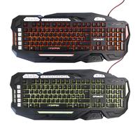 TASTIERA DA GAMING RGB COLORATA MULTIMEDIALE A MEMBRANA GIOCO USB CABLATA PC