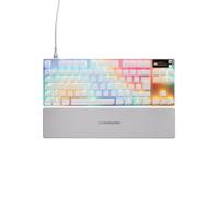 SteelSeries Apex Pro TKL Gen 3 White con Switch OmniPoint 3.0 - Attuazione regolabile - Rapid Trigger - Preset di gioco - Protection Mode - Rapid Tap/SOCD - OLED - RGB - Copritasti in PBT -FR AZERTY