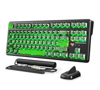 Tastiera da gioco ATTACK SHARK X87ULTRA BT/2.4G/cablata, 8 kHz, hot-swappable, 10000 mAh, switch Meg Shark, 16,8 milioni di colori RGB, ricevitore wireless + cavo a spirale RGB, nero