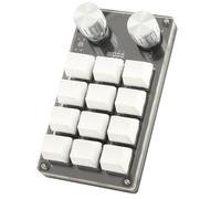 Tastiera da gioco con 12 tasti RGB mini, macro programmabile con una mano, 2 manopole, tastiera multifunzione con scorciatoia fai da te per PC, computer e ufficio, tasti in PBT
