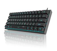 MageGee TS91 - Mini tastiera da gioco 60%, retroilluminata RGB, tastiera ultra-compatta a 61 tasti, ergonomica, impermeabile, meccanica, per PC, Mac, PS4, Xbox ONE (nero)