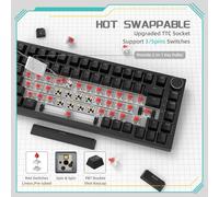Tastiera meccanica Ajazz Ak820 personalizzata cablata/wireless struttura guarnizione morbida Wired keyboard