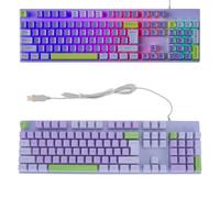 Tastiera da Gioco Meccanica GK80, Tastiera da Gioco Cablata USB Retroilluminata RGB, Pannello in Metallo con Design a Lettere Grandi per Gioco e Ufficio, Computer Desktop
