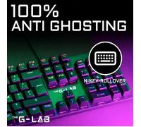 Tastiera da gioco meccanica - THE G-LAB - KEYZ -CARBON -EX/FR - Retroilluminata - Interruttore blu - Poggiapolsi - FR