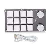 Tastiera da Gioco per PC a 12 Tasti, Tastiera da Gioco Meccanica con Manopola di Regolazione, Tastiera da Gioco Multifunzionale con una Sola Mano con Tasti di Scelta Rapida (nero