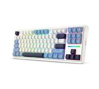 Redragon K728 PRO 80% tastiera wireless Gasket RGB gaming, 3 modalità 87 tasti TKL tastiera meccanica con base hot-swap, tasti a colori misti e riduzione del rumore a 5 strati, interruttore lineare