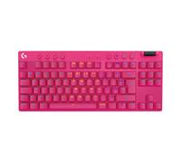 Tastiera da gioco senza fili Logitech G PRO X TKL in Rosa, Francese (AZERTY), Tactile