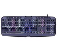 Speedlink Tastiera da gioco LUDICIUM RGB Rainbow - Tastiera da gioco RGB con cavo, layout USA QWERTY, blocco tasti Windows, interruttore WASD, 10 tasti multimediali, cablata, nera
