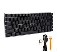 Tastiera da gioco, tastiera meccanica, plug and play, colore nero, 30,2 x 10,72 cm, portatile, professionale, con connettore per computer desktop (albero nero)
