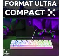 Tastiera da gioco - THE G-LAB - KEYZ-HYDROGEN-W/FR - Membrana bianca al 60%