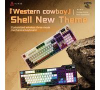 Tastiera da gioco wireless AJAZZ AK35I V4 con schermo e manopola Guarnizione layout al 100% Hot Swap Tastiera meccanica a 104 tasti per giochi