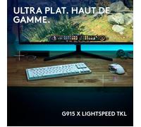 Tastiera da gioco - wireless - Logitech G - G915 TKL X - Interruttore tattile - AZERTY - Bianca