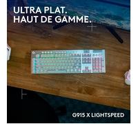 Tastiera da gioco - wireless - Logitech G - G915 X - Interruttore tattile - AZERTY - Bianca