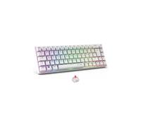 The G-Lab - Keyz Titanium WL - Tastiera Gaming Wireless 65% AZERTY - Tastiera Mecanica Switch Rosso, RGB 100% Personalizzabile, Macro programmabili - Tastiera Gamer Wireless PC, PS4, PS5, Xbox -