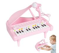 Tastiera di Giocattoli per - Tastiera di Gioco Interattivo, Giocattolo Musicale Educativo | 24 Tasti Giocattolo Musicale con Microfono, Pianoforte elettronico con Effetti sonori di luci, Strumento di