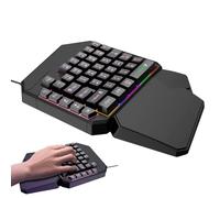 Tastiera di gioco a 1 mano meccanica | Tastiera con una mano portatile per giochi FPS, design ergonomico | Controller di gioco programmabile per PC e telefoni cellulari | Tastiera da gioco retroillumi