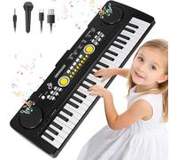Tastiera di pianoforte Bambini Giocattolo 49 Tasti Elettronico Tastiera per Bambini con Microfono Strumento Musicale Giocattolo per Ragazzi e Ragazze 3 4 5 6 7 Anni Regalo