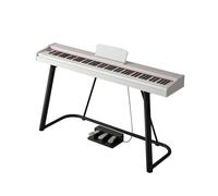 Tastiera digitale for pianoforte a 88 tasti con azione pesata e meccanismo a percussione for principianti e professionisti, con supporto, triplo pedale, borsa for il trasporto e spartiti.(White)