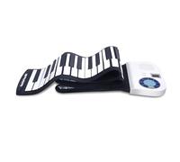 Tastiera Digitale Per Principianti Pianoforte Arrotolato A Mano 61 Tasti 88 Tasti In Silicone Grande Altoparlante Con Pedali Pianoforte Elettronico Pieghevole Portatile Può Essere Suonato(White)
