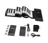 Tastiera Digitale Per Principianti Pianoforte Elettronico A 88 Tasti In ABS Morbido Silicone Flessibile Tastiera Digitale Arrotolabile Con Corno E Pedale