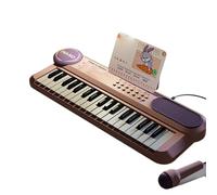 Tastiera Digitale Per Principianti Pianoforte Elettronico Multifunzionale A 37 Tasti Per Principianti Con Modello Ricaricabile Di Piccolo Pianoforte A Zero Fondamenta(Pink)