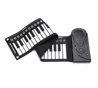 Tastiera Digitale Per Principianti Pianoforte Elettronico Pieghevole Portatile Per Principianti In Silicone Con 49 Tasti Arrotolati A Mano(Black)