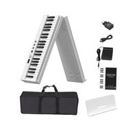 Tastiera Digitale Per Principianti Pianoforte Pieghevole 88 Tasti Pianoforte Elettronico Per Adulti Principianti Controller Midi Tastiera Musicale Organo Elettrico Portatile(White,EU)