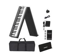 Tastiera Digitale Per Principianti Pianoforte Pieghevole 88 Tasti Pianoforte Elettronico Per Adulti Principianti Controller Midi Tastiera Musicale Organo Elettrico Portatile(Black,UK)