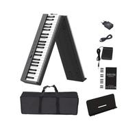 Tastiera Digitale Per Principianti Pianoforte Pieghevole 88 Tasti Pianoforte Elettronico Per Adulti Principianti Controller Midi Tastiera Musicale Organo Elettrico Portatile(Black,EU)