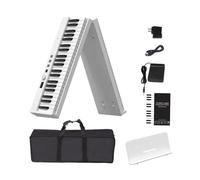 Tastiera Digitale Per Principianti Pianoforte Pieghevole 88 Tasti Pianoforte Elettronico Per Adulti Principianti Controller Midi Tastiera Musicale Organo Elettrico Portatile(White,UK)