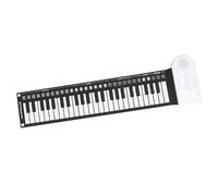 Tastiera Digitale Per Principianti Tastiera Elettronica Portatile Pieghevole A 49 Tasti Tastiera Elettronica Per Pianoforte Arrotolata A Mano Strumento Per Principianti(White)