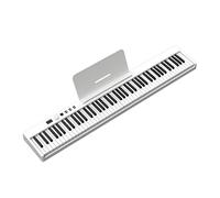 Tastiera digitale portatile pieghevole con 88 tasti, tastiera pesata full size for principianti, con Bluetooth, USB/MIDI, pedale sustain, borsa for pianoforte, leggio for spartiti.(White)