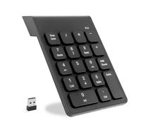 Tastiera Digitale Wireless, Tastiera Digitale Bluetooth, Tastiera Digitale Ergonomica Portatile Mini con Ricevitore USB, Tastiera di Calcolo Desktop 18 Tasti per Laptop/Surface Pro/PC (nero)