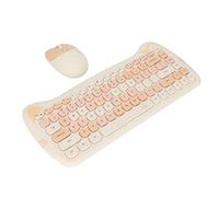 Tastiera e Combinazione di Cat Cuti con Tecnologia a Bassa Potenza Ideale per i Giochi e l'uso (Colore del tè al latte)