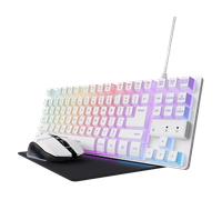 TASTIERA E MOUSE DA GAMING TRUST GXT794 W3-IN-1 Standard USB Tasti Illuminati Inglese Windows QWERTY