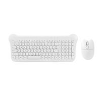 Tastiera e mouse da ufficio combinazione tastiera e mouse 100 per PC Auto Sleep Laptop Desktop per uso domestico (White)