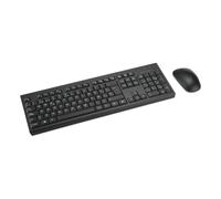 Kensington K75560ES - Tastiera wireless ricaricabile KM270 EQ e mouse silenzioso ambidestro Combo per PC e laptop, 2,4 GHz e BT 5.0, design a prova di schizzi - Layout QWERTY ISO - Nero