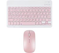 Tastiera e mouse wireless Bluetooth ricaricabile wireless set tastiera ultra-sottile portatile compatto tastiera e mouse combo per computer/PC/Windows/Win7/8/10/Mac/iPad/iOS/Phone/Android (rosa)