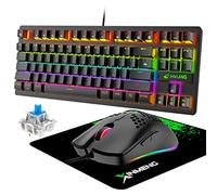 Tastiera e set di mouse con tampone del mouse, topi da gioco G-Pro Ultra -Il Legno Honeycomb Shell, tastiera TKL, tastiere meccaniche nere, topi e dispositivi di input, tappetino topi tastiera RGB