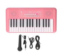 Tastiera Elettronica 32 Chiave, 32 Chiave Digital Piano 32 Tastiera Portatile con 16 Toni 10 Rhythms DEMO Songs Registrazione di Riproduzione per i Bambini per Principianti (rosso fragola)