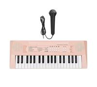 Tastiera Elettronica A 37 Tasti Supporto Per Connessione USB 2 Pulsanti Del Volume 16 Brani Dimostrativi Mini Microfono(Pink)