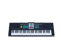 Tastiera Elettronica Nera 61 Tasti Multifunzione Con Microfono Riproducibile A Pianoforte Con Alimentatore
