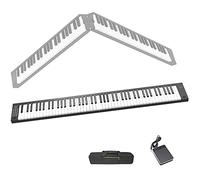 Tastiera elettronica pieghevole a 88 tasti, pianoforte digitale portatile con tasti MIDI touch Bluetooth, batteria ricaricabile, borsa per pianoforte, per principianti/bambini/adulti