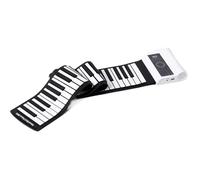 Tastiera Elettronica Professionale 88 Tasti Pianoforte Elettronico Portatile Pieghevole Morbido Elettrico Digitale Arrotolabile Tastiera Musicale Per Principianti(White)